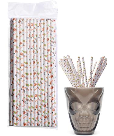 Halloween Drinking Straws | 25Pcs Halloween Party Paper Straws Party Straws Drinking Straws Milk Tea Straws Juice Straws for Halloween Party Favors Bondoo - Buy Online on GoSupps.com