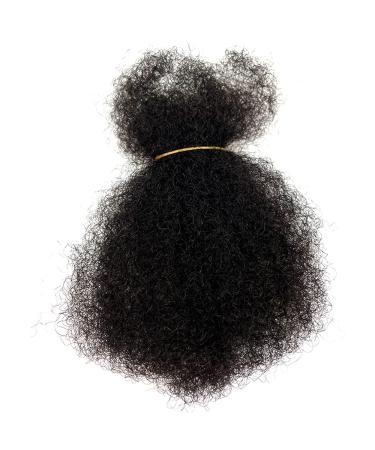Afro Kinky Bulk Human Hair for Locs & Dreadlocks - 4 Pieces Natural Black #1B 8 | Dye & Bleach Friendly - Buy Online on GoSupps.com
