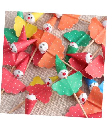 KOMBIUDA 80pcs Cake Toppers Cake Decorations Fruit Decor Cupcake Decoration Cupcake Topper Cake Decorating Supplies Cupcake Stick Cupcake Topping Birthday Cake Topper Clown Toothpick - Buy Online on GoSupps.com