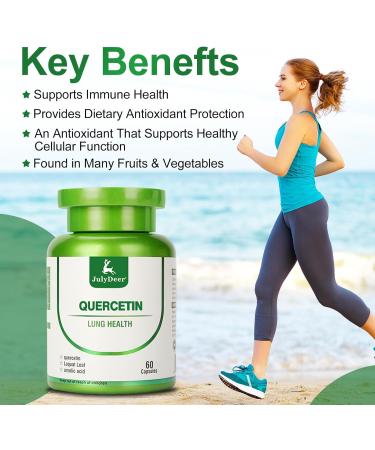 Quercetin 400 mg with Loquat Leaf Extract Ursolic Acid 60 Capsules Natural Antioxidant Flavonoids Immune Support All Year Round 1 Btl 60 Capsules - Buy Online on GoSupps.com