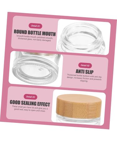 minkissy Bamboo Lid Cream Bottle Containers with Lids Sample Jars Lip Balm Containers Cosmetic Containers Cosmetic Cream Jar Refillable Cream Jar Empty Cream Jar Glass Wood Travel - Buy Online on GoSupps.com