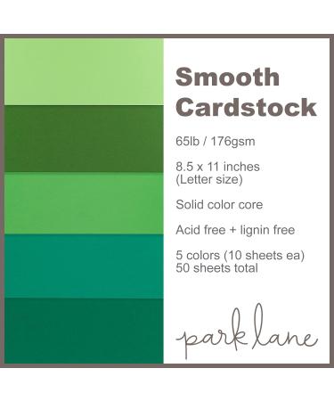 Cardstock 8.5 x 11 Paper Pack - Assorted Colored Scrapbook Paper 65lb - Double Sided Card Stock for Crafts Embossing Cardmaking - 50 Sheets Solid Core Greens - Buy Online on GoSupps.com