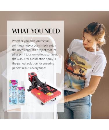 AOSORW 200ml Sublimation Spray for Cotton, Canvas, Polyester - High Gloss White - Buy Online on GoSupps.com