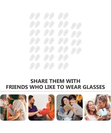 Coheali 25 Pairs Non-Slip Clear Glasses Nose Pads - Skin-Friendly Anti-Slip Gel Air Cushions for Ultimate Comfort - International Shipping Available - Buy Online on GoSupps.com