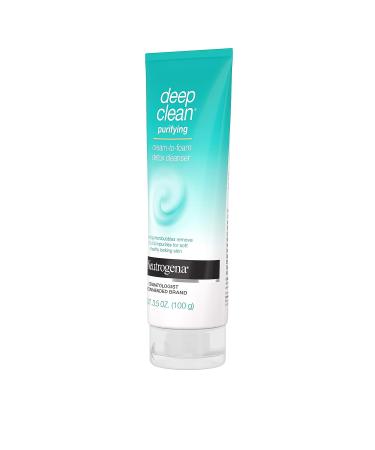 Neutrogena Deep Clean Purifying Cream-to-Foam Detox Facial Cleanser 3.5 oz - Buy Online on GoSupps.com
