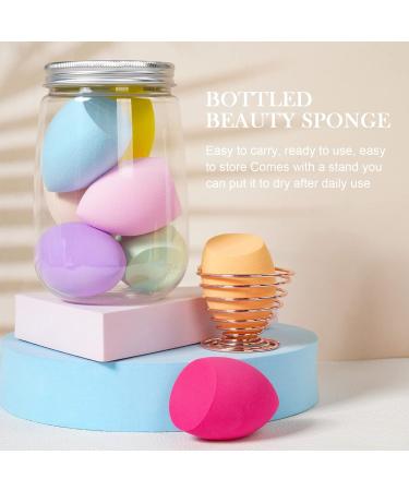 AUAUY 8 Pcs Makeup Sponge Blender Set Beauty Sponge Makeup Sponges for Foundation Multi-color Makeup Sponge Set With 1 holder 1 Storage Tank for Liquid Cream and Powder (Slanted Cut Style) 8pcs Slanted Cut Style - Buy Online on GoSupps.com