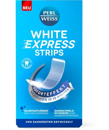 Bandes blanches PERLWEISS White Express - Blanchiment des dents en 15 minutes - Jusqu' 2 niveaux de dents plus blanches - Effet imm diat avec bandes blanchissantes auto-dissolvantes - N'ab me pas - Buy Online on GoSupps.com