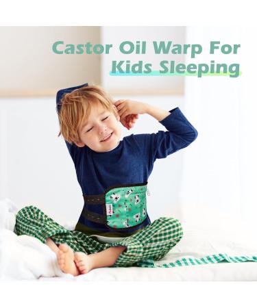 Pedobi 2 Pack Castor Oil Pack Wrap for Kids, Reusable Organic Cotton Castor Oil Pad Compress Relieve Stomach Discomfort Liver Detox with Adjustable Strap Anti Oil Leak - Buy Online on GoSupps.com