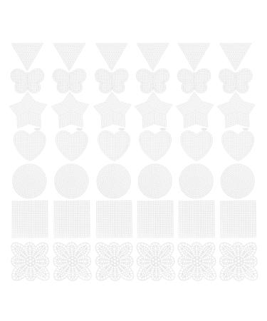 MILISTEN 70 Pieces Mesh Plastic Canvas Kit Including 7 Different Shapes  Clear Plastic Canvas for Embroidery