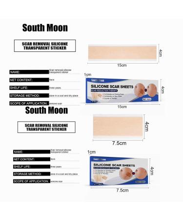 Professional Silicone Scar Removal Sheets - Breathable & Waterproof - 4 Reusable Gel Strips for Lightening Scars - Skin Color, Invisible Tape (7.5*4cm) - Buy Online on GoSupps.com