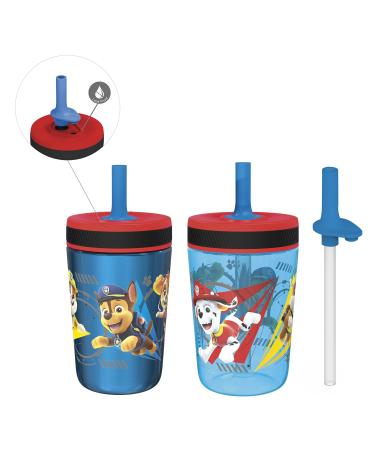 Zak Designs Kelso 15 oz Tumbler Set (Dino Camo) Non-BPA Leak-Proof Screw-On  Lid with Straw Made of Durable Plastic and Silicone Perfect Baby Cup Bundle  for Kids (2pc Set)
