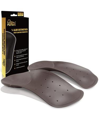 FootMatters 3/4 Slim Orthotic Inserts for Plantar Fasciitis Pain Relief Insoles for Women and Men with Arch Support & Heel Cup - US Women 6-7.5 XS US Women 6-7.5