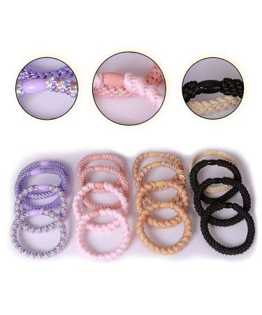 Funtopia High Elasticity Hair Ties 16 Pcs - No Damage Ponytail Holders for Thick Hair - Summer Mixed Colors - Buy Online on GoSupps.com