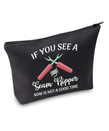 TSOTMO Quilting Gift Sewing Accessories Bag For Quilter Sewing Lover Gift Sewing Gift For Women Tailor Gift Sewer Gifts for Costume Designer (Seam BLK)