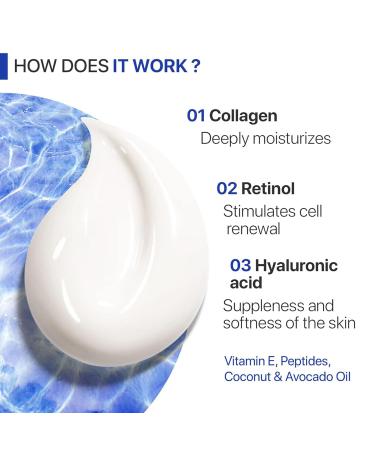 Retinol & Collagen Face Cream - Anti-Aging Moisturizer with Hyaluronic Acid for Men & Women | Reduces Wrinkles & Fine Lines - Buy Online on GoSupps.com