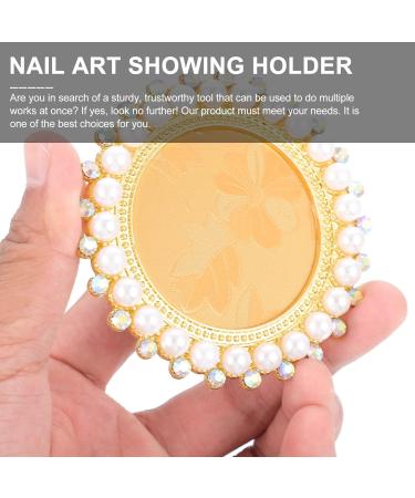 Buy Lurrose DIY Nail Art Palette & Metal Holder - Perfect for Nail Polish & Color Mixing | Pearl Display & Photo Props | Best Cosmetics Tools Online - Buy Online on GoSupps.com