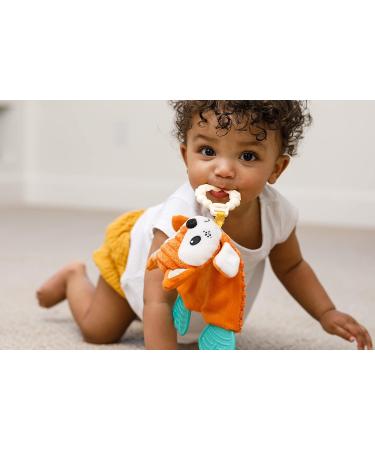 Infantino Go Gaga Cuddly Teether Fox | Sensory Toy for Babies | Silicone Bite Ring & Dental Aid | Multicolored 316201 - Buy Online on GoSupps.com