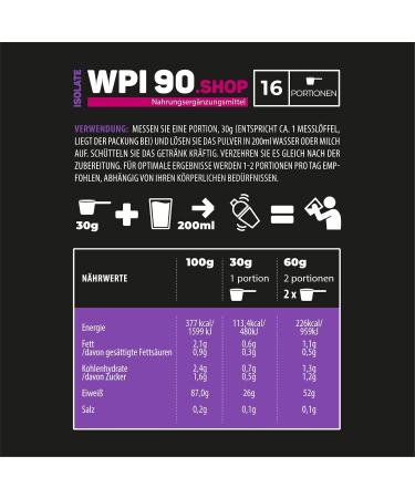 ORFINA Whey Isolate Protein Powder 500g | 90% Protein | Low Fat & Sugar | Vanilla Flavor | 16 Servings - Ultimate Nutrition for Fitness - Buy Online on GoSupps.com