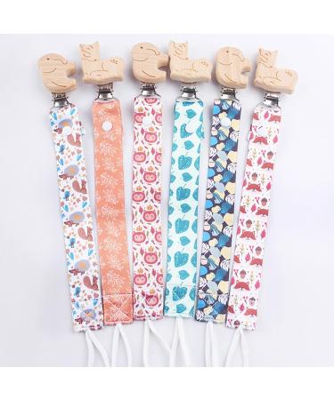 Baby Clip Pacifier Chain - Wooden Pacifier Holder for Toddlers & Newborns | 30cm Teething Toy Strap - Buy Online on GoSupps.com