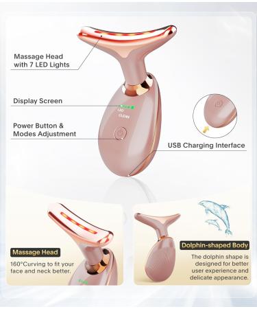 7-in-1 Deplux Face & Neck Massager - Portable Rose Gold Skin Care Tool for Daily Routine | International Shipping Available - Buy Online on GoSupps.com