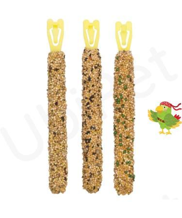 3x packs of Vitakraft Budgies Crackers Trio-Mix (9 sticks in total - including Sesame Seeds Herbs Paprica Banana Kiwi Lemon) - Buy Online on GoSupps.com
