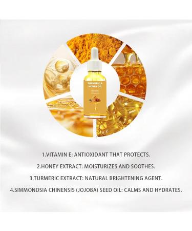 Huile de miel de curcuma pour la peau s rum facial pour taches sombres pour le visage et le corps huile de curcuma nourrissante naturelle nettoie la peau anti- ge et hydratant pour les peaux - Buy Online on GoSupps.com