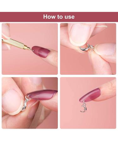 PAGOW 71 PCS Dangle Nail Art Charm Jewelry Rings & Nail Piercing Tool Set for Acrylic Gels Decorations - 71 Count - Buy Online on GoSupps.com