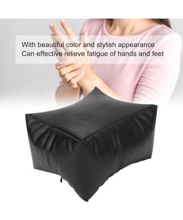 Restokki Nail Art Hand Cushion - Waterproof Armrest for Nail Studios Soft PU Leather 3 Heights Relieves Fatigue (Black) - Buy Online on GoSupps.com