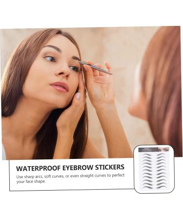 FRCOLOR 36 Sheets Waterproof Eyebrow Stickers Black Makeup Authentic Fake Eyebrows False Eyebrows Cosmetics 1 count (Pack of 1) Blackx3pcs - Buy Online on GoSupps.com