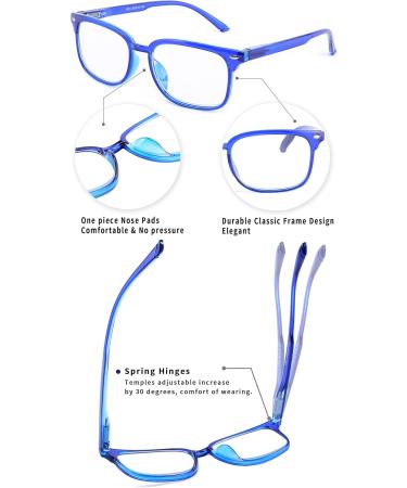 FEISEDY Blue Light Blocking Reading Glasses B2566 - Spring Temples 3.5x Magnification | International Shipping Available - Buy Online on GoSupps.com