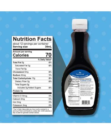 SweetLeaf Blueberry Sugar-Free Stevia Syrup - 12 Ounce Bottle - Buy Online on GoSupps.com