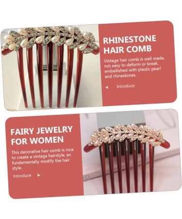 DOITOOL Bridal Hair Pin French Hair Side Comb Crystal Hair Pin Rhinestone Hair Comb Bridal Hair Clip Traditional Chinese Hair Comb South Korea Plastic Bride Rhinestones - Buy Online on GoSupps.com