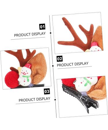 Beatifufu 6 Pairs Christmas Hair Clips Antlers Hair Pin Reindeer Ear Hair Clips Christmas Party Costume Hair Clips Christmas Hair Barrettes Holiday Hair Clips Iron Mushroom Child Pine Cones - Buy Online on GoSupps.com