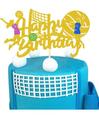 WishFirst Volleyball Cake Topper Girls Volleyball Player Cake Decoration Adult Boys Kids Beach Volleyball Theme Sports Birthday Party Decoration - Buy Online on GoSupps.com