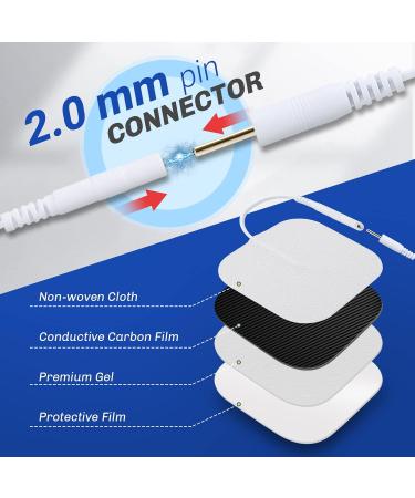 TENS Unit Replacement Pads 5x5CM 20PCS Self-Adhesive Electrodes for Electrotherapy - Buy Online on GoSupps.com