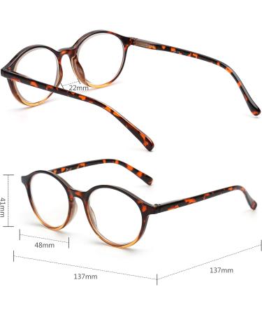 JM Vintage Round Reading Glasses 3 Pack - Spring Hinge Mixed Colors 5.50 for Men & Women - Shop Internationally! - Buy Online on GoSupps.com
