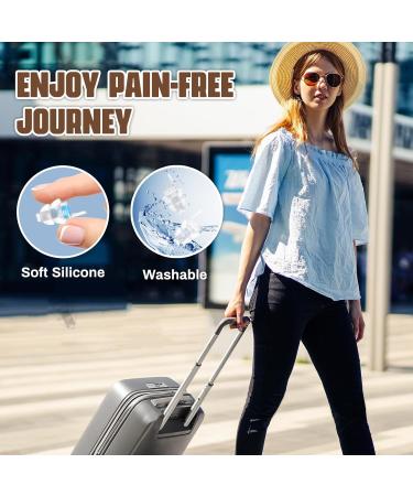Buy Naiicute Aircraft Earplugs with Band - 2 Pairs Pain-Free Travel Earplugs for Adults & Kids 12+ 25dB Noise Insulation Reusable Blue & Pink - Buy Online on GoSupps.com