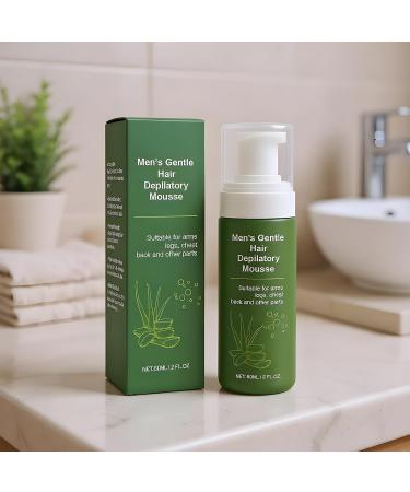  Generisch Natural hair removal cream for men - 60 ml - For cheeks underarms arms legs thighs face bikini line - Buy Online on GoSupps.com