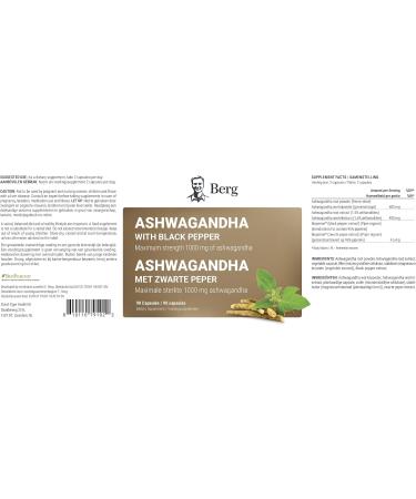 Dr Berg Nutritionals Berg Ashwagandha Capsules 1000mg Includes Ashwagandha Root with Black Pepper 90 capsules - Buy Online on GoSupps.com