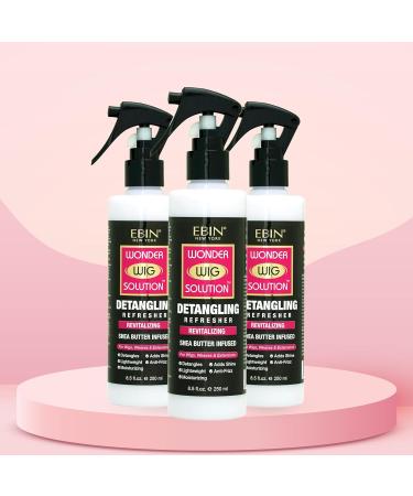 Wonder Wig Solution Detangling Refresher Spray 8.5oz for Wig| Protecting Hair and Gives Hydration with Shea Butter Infused Formula Moisturizing and Soften Hair Detangler Hair with High Shine 8.5 Fl Oz (Pack of 1) Detangling Refresher - Buy Online on GoSupps.com