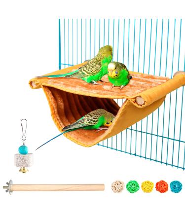 Bird Nest House Winter Warm Parrot House Bed Hammock Tent Toy Bird Cage Perch Stand for Parrots Budgies Parakeet Cockatiels Lovebird Cockatoo Finch Hamster Chinchilla and Other Small Animals H01