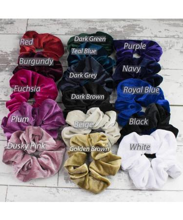 2 PCS Premium Large Velvet Hair Scrunchies - Burgundy | Hair Ties Bands Updo Ponytail Holder for Women, Girls, Kids - Buy Online on GoSupps.com