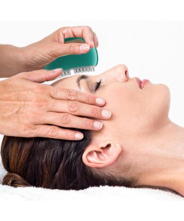 Hair Growth EMS Lift Scalp Massage Tool - 4 Modes Gua Sha for Deep Relaxation & Stress Relief for Adults & Kids - Meridian Brush Green - Buy Online on GoSupps.com