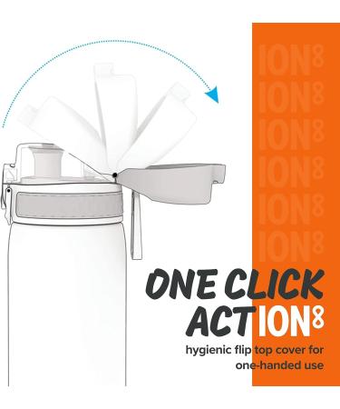 Ion8 Kid's One Touch On-The-Go Printed Water Bottle - Leakproof and BPA-Free Water Bottle - Fits Car Cup Holders and Kid's Backpacks 18 oz / 500 ml - Paint Splat - Buy Online on GoSupps.com