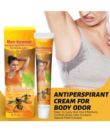 Underarm Odor Removal Cream 20g bee venom body odor cream Nonirritating gentle fragrance cream Bee armpit odor eliminator Armpit refreshing antiperspirant for removing - Buy Online on GoSupps.com
