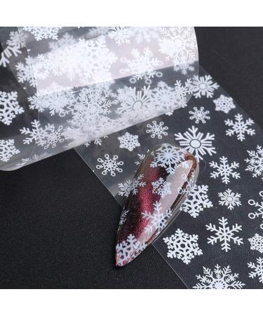 Snowflake Nail Foil Transfer Stickers - Christmas Nail Art Supplies for Festive Manicure - 10 Sheets - Buy Online on GoSupps.com