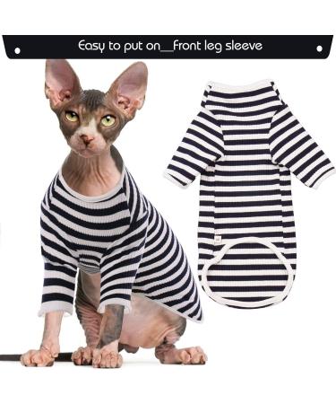 Breathable Summer T-Shirts for Hairless Cats | Soft Cotton Pet Pajamas for Sphynx Cornish Rex Devon Rex - XS Size - Buy Online on GoSupps.com