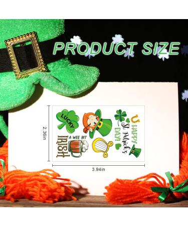 80 Pcs St. Patrick's Day Tattoos | Shamrock Temporary Tattoo Stickers for Kids & Women | Irish Parade Party Decorations - Buy Online on GoSupps.com