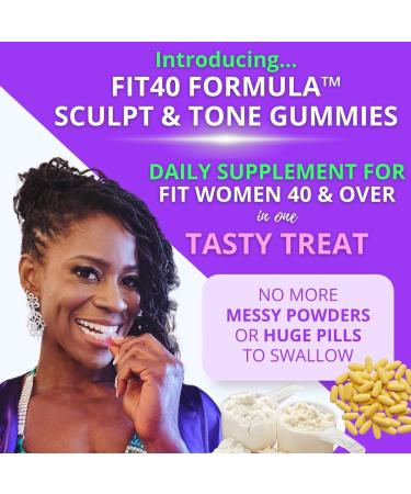 Fit40 Formula Sculpt & Tone Gummies - Women's Fitness Supplement Over 40 | Natural Energy & Muscle Support | 150 Gummies - Buy Online on GoSupps.com