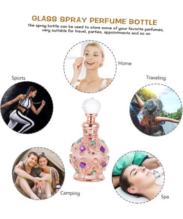 minkissy Diffuser essential oil bottle vintage dropper bottle essential oil car diffuser empty perfume storage bottle glass essential oil diffuser aromatherapy bottle alloy travel Perfume - Buy Online on GoSupps.com